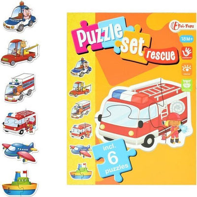 TOI-TOYS TOI-TOYS Play Puzzle Set Services d'urgence Cardboard junior 15 pièces