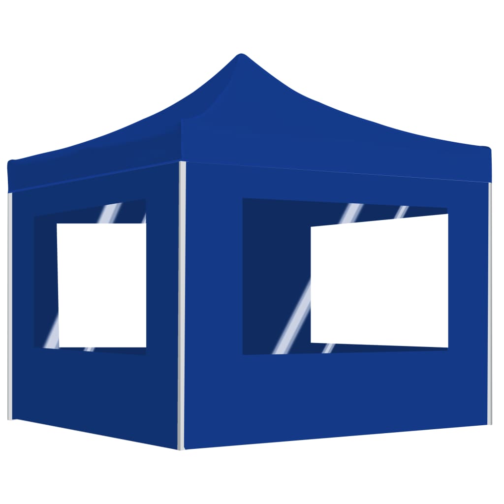 Vidaxl PartyTent pliable avec des murs 3x3 m en aluminium bleu