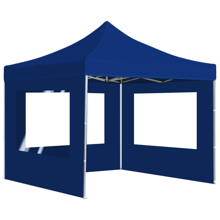 Vidaxl PartyTent pliable avec des murs 3x3 m en aluminium bleu