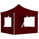Vidaxl PartyTent pliable avec des murs 3x3 m de vin en aluminium rouge