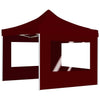 Vidaxl PartyTent pliable avec des murs 3x3 m de vin en aluminium rouge