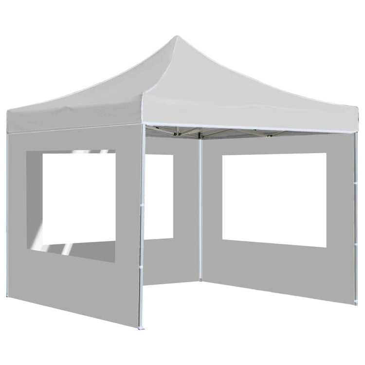 Vidaxl PartyTent pliable avec des murs 3x3 m en aluminium blanc