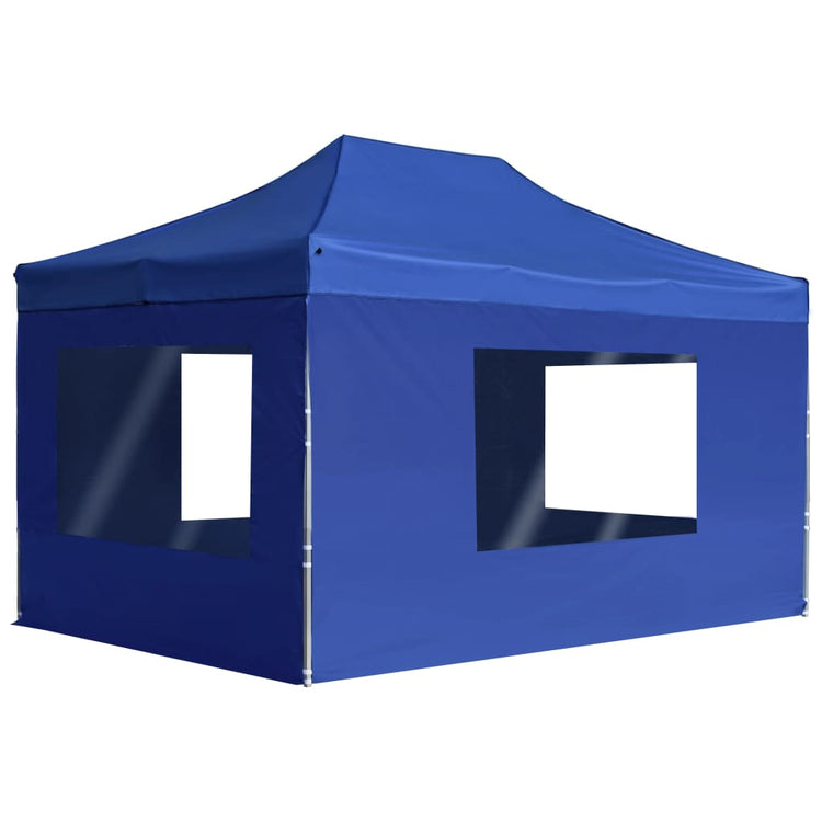 Vidaxl PartyTent pliable avec des murs 4,5x3 m en aluminium bleu