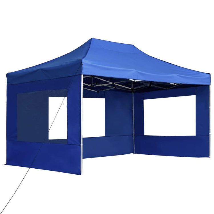 Vidaxl PartyTent pliable avec des murs 4,5x3 m en aluminium bleu