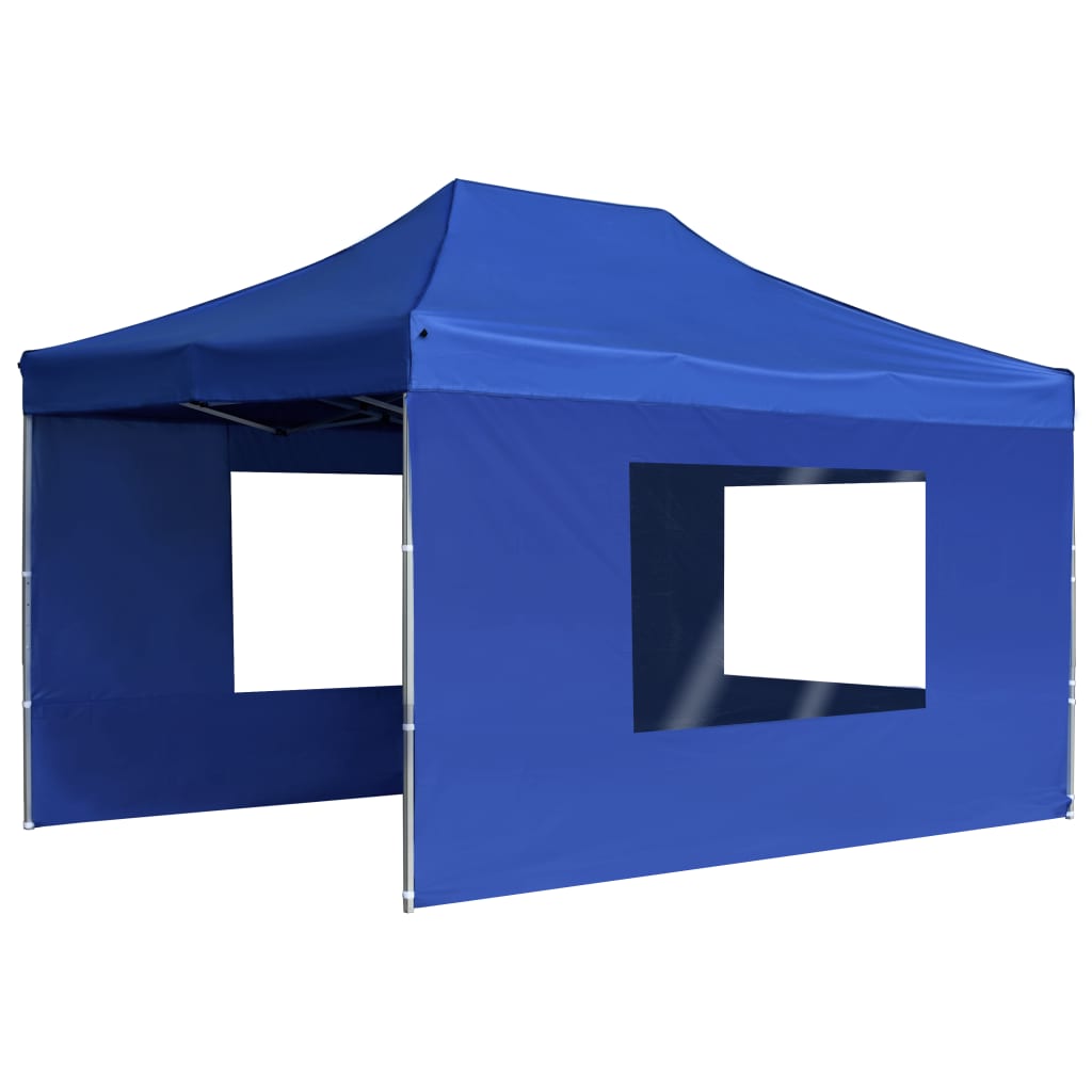 Vidaxl PartyTent pliable avec des murs 4,5x3 m en aluminium bleu