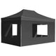 Vidaxl PartyTent pliable avec des murs 4,5x3 m anthracite en aluminium