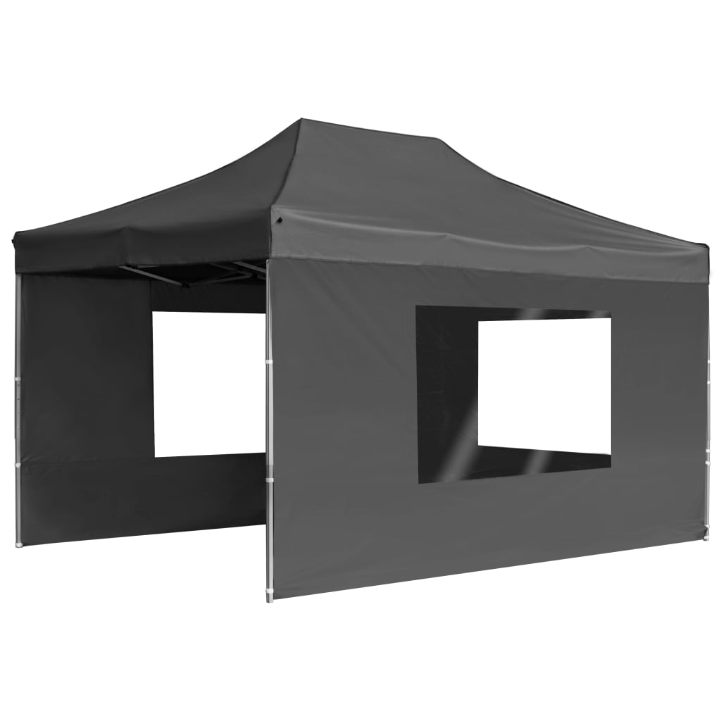 Vidaxl PartyTent pliable avec des murs 4,5x3 m anthracite en aluminium