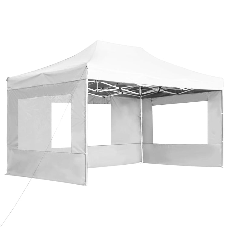 Vidaxl PartyTent pliable avec des murs 4,5x3 m en aluminium blanc