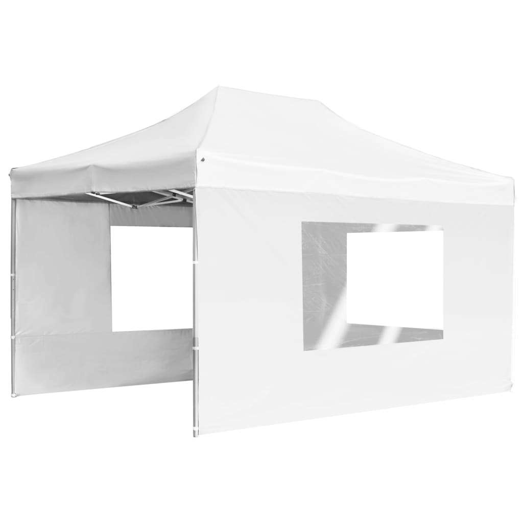 Vidaxl PartyTent pliable avec des murs 4,5x3 m en aluminium blanc