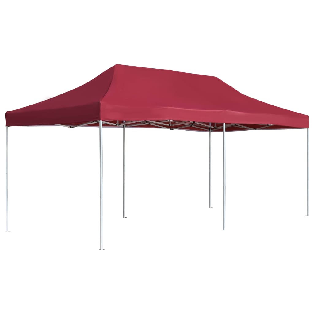 Vidaxl PartyTent pliable professionnellement 6x3 m de vin en aluminium Rood