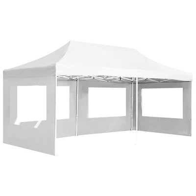 Vidaxl PartyTent pliable avec des murs 6x3 m en aluminium blanc