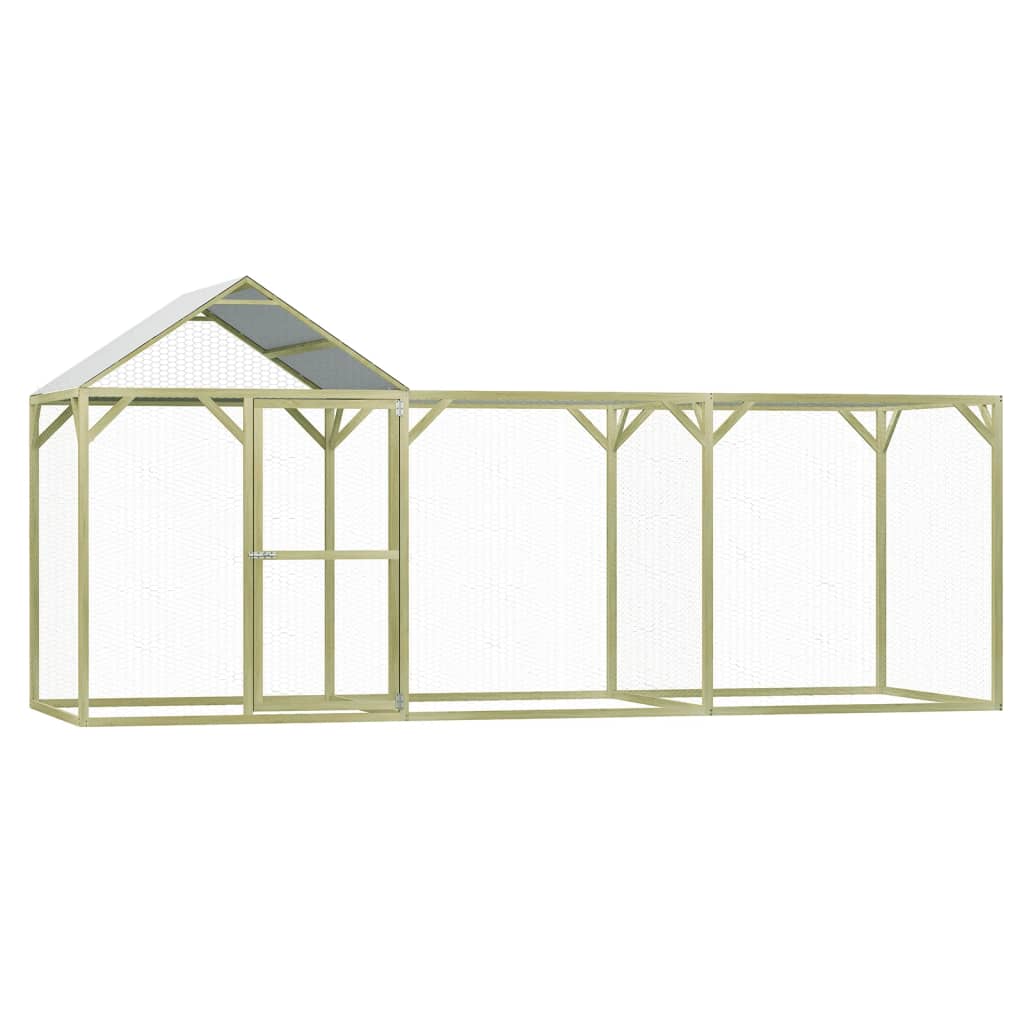 Vidaxl Poulet Coop 4,5x1,5x2 m en acier