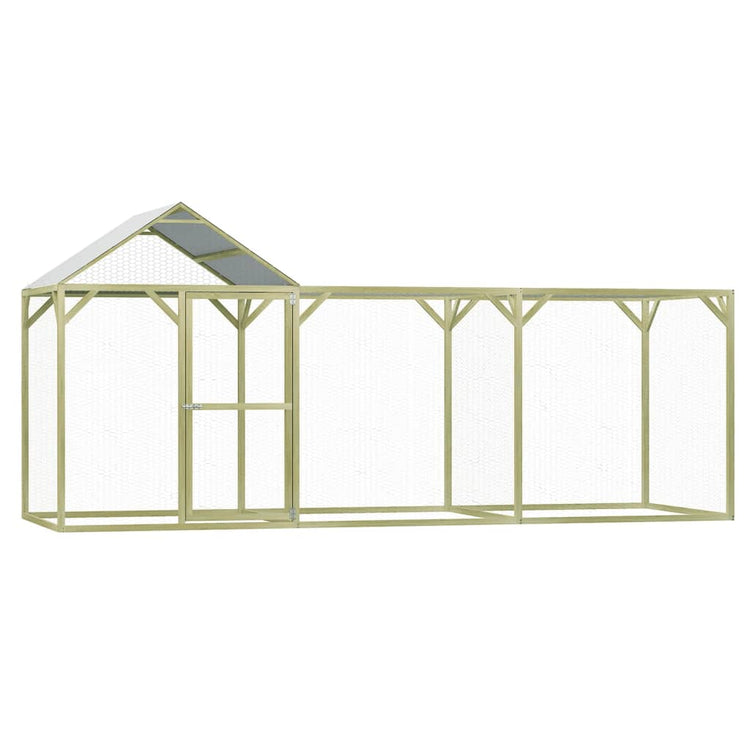 Vidaxl Poulet Coop 4,5x1,5x2 m en acier