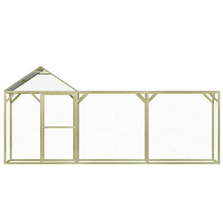 Vidaxl Poulet Coop 4,5x1,5x2 m en acier