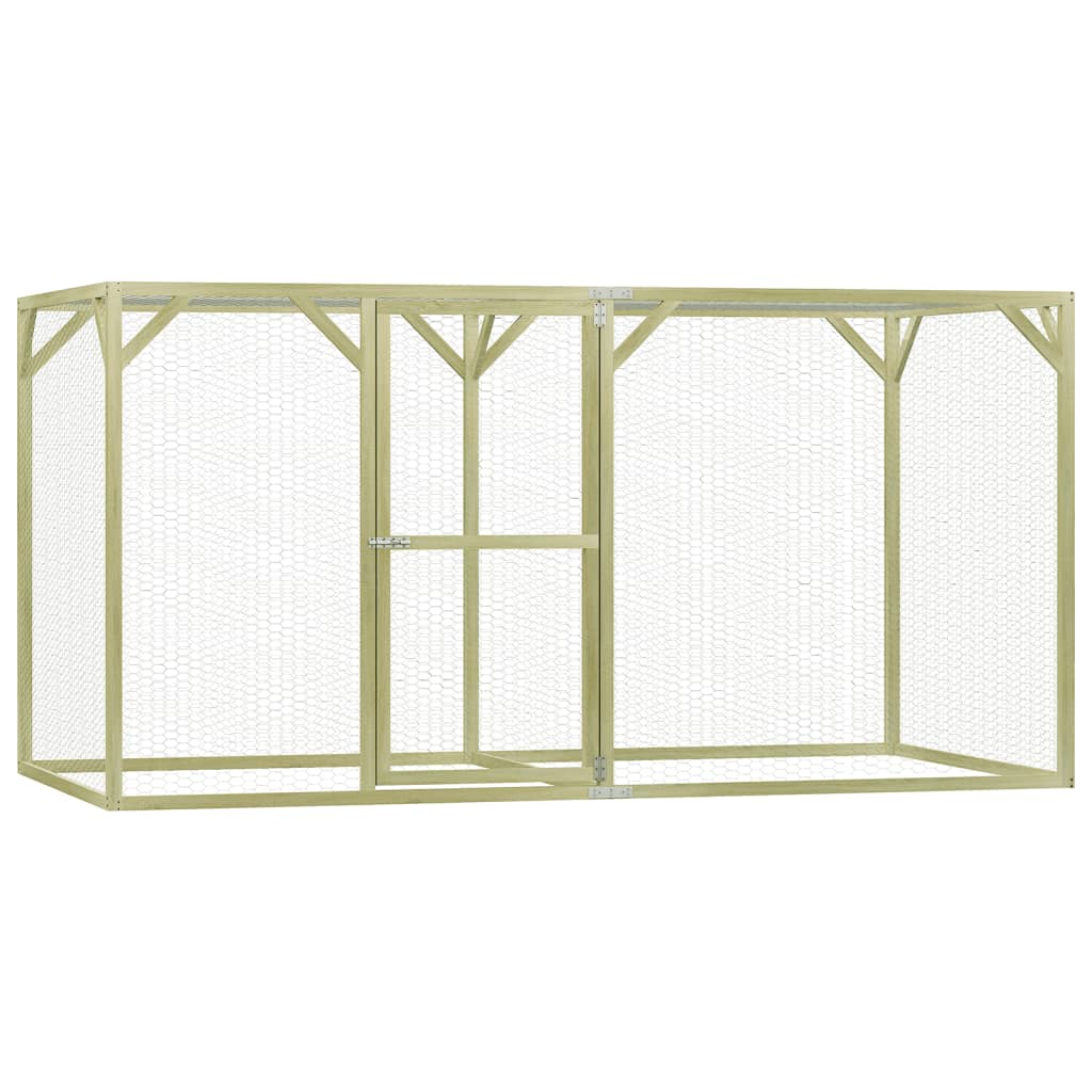 Vidaxl Poulet Coop 3x1,5x1,5 m en acier