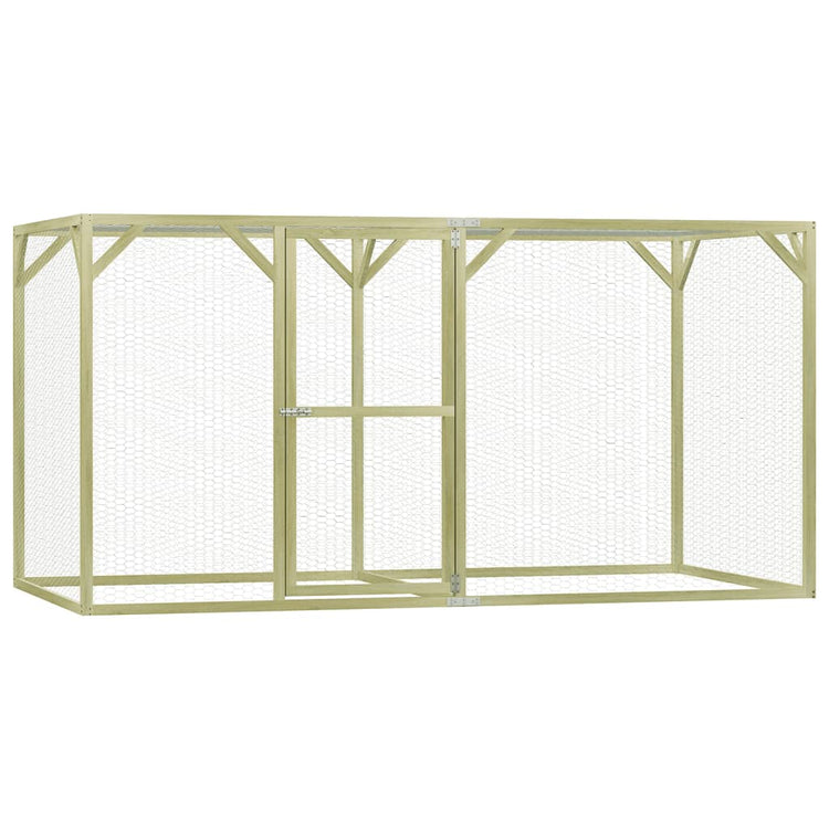 Vidaxl Poulet Coop 3x1,5x1,5 m en acier