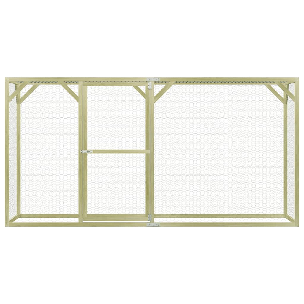 Vidaxl Poulet Coop 3x1,5x1,5 m en acier