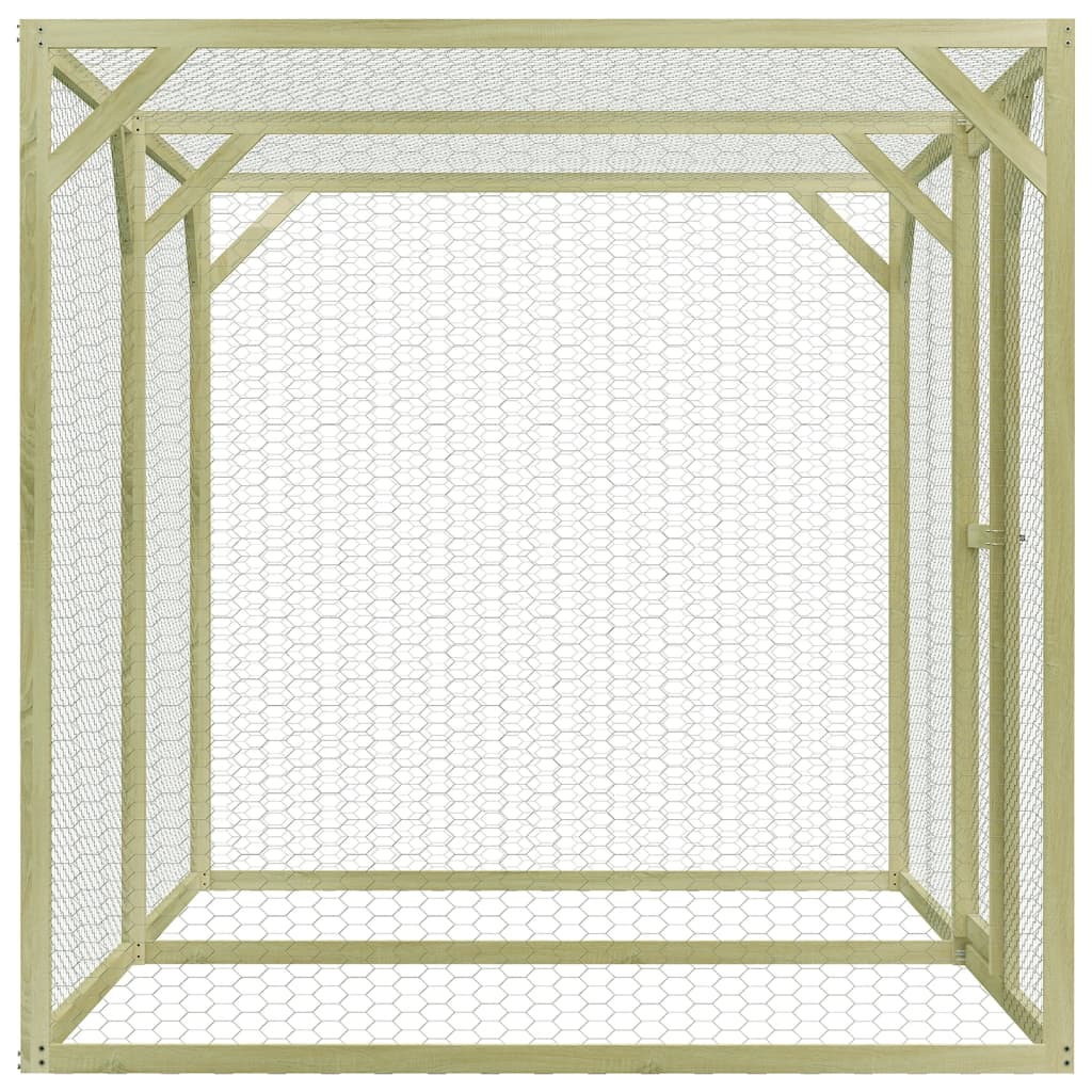Vidaxl Poulet Coop 3x1,5x1,5 m en acier