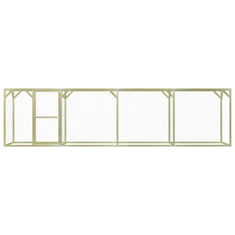 Vidaxl Chicken Coop 6x1,5x1,5 m en acier