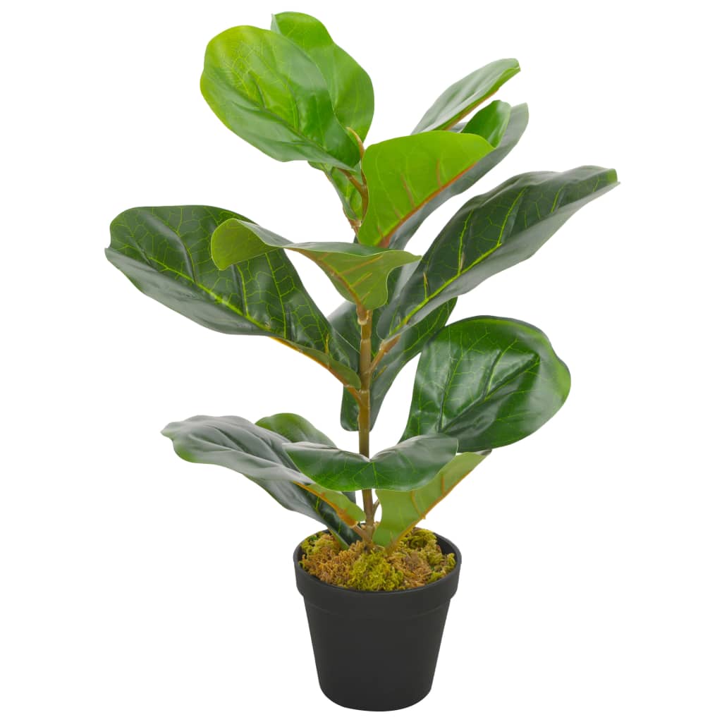 Vidaxl Plant artificiel avec plante à feuilles violettes en pot 45 cm vert