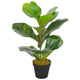 Vidaxl Plant artificiel avec plante à feuilles violettes en pot 45 cm vert