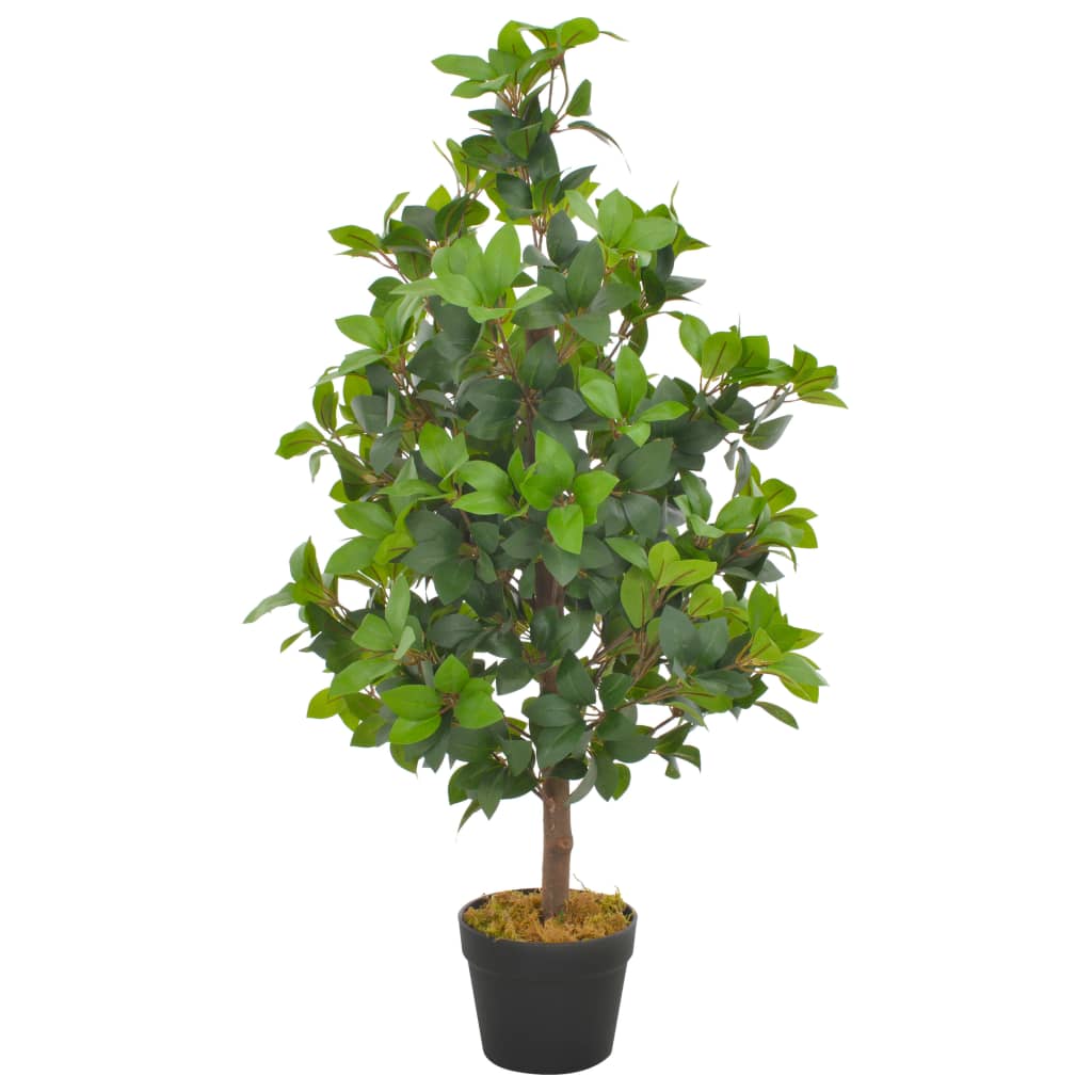 Vidaxl Plante artificielle avec laurier en pot 90 cm vert
