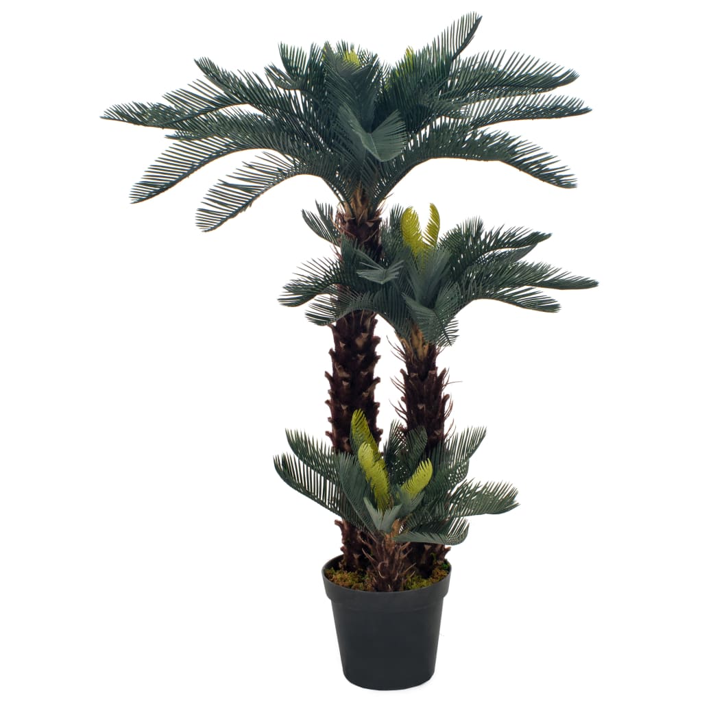 Vidaxl Plant artificiel avec cycaspalm de pot 125 cm vert