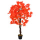 Vidaxl Plant artificiel avec érable en pot 120 cm rouge