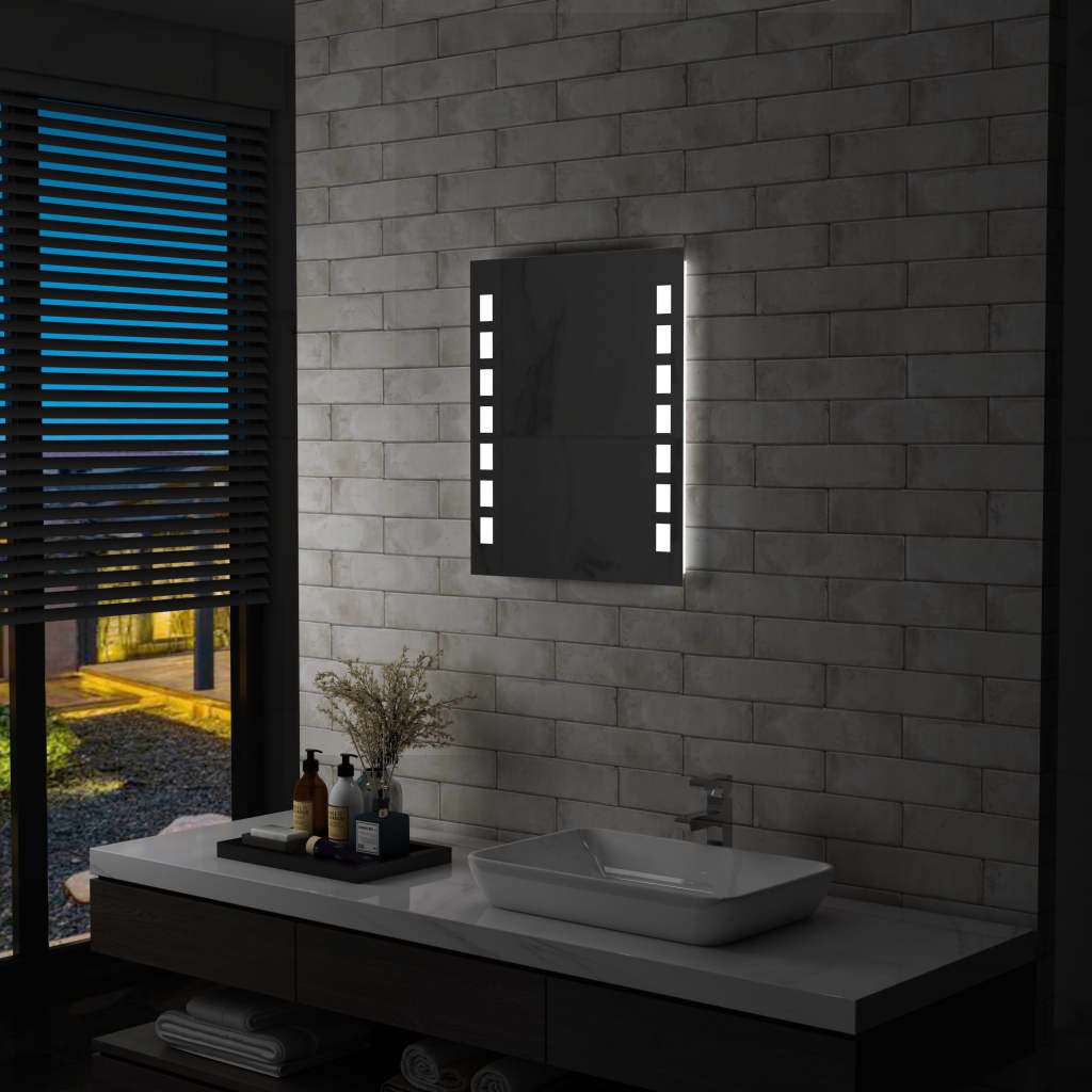 Miroir de salle de bain Vidaxl LED 50x60 cm