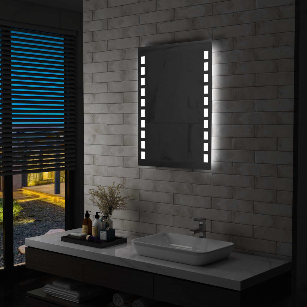 Miroir de salle de bain Vidaxl LED 60x80 cm