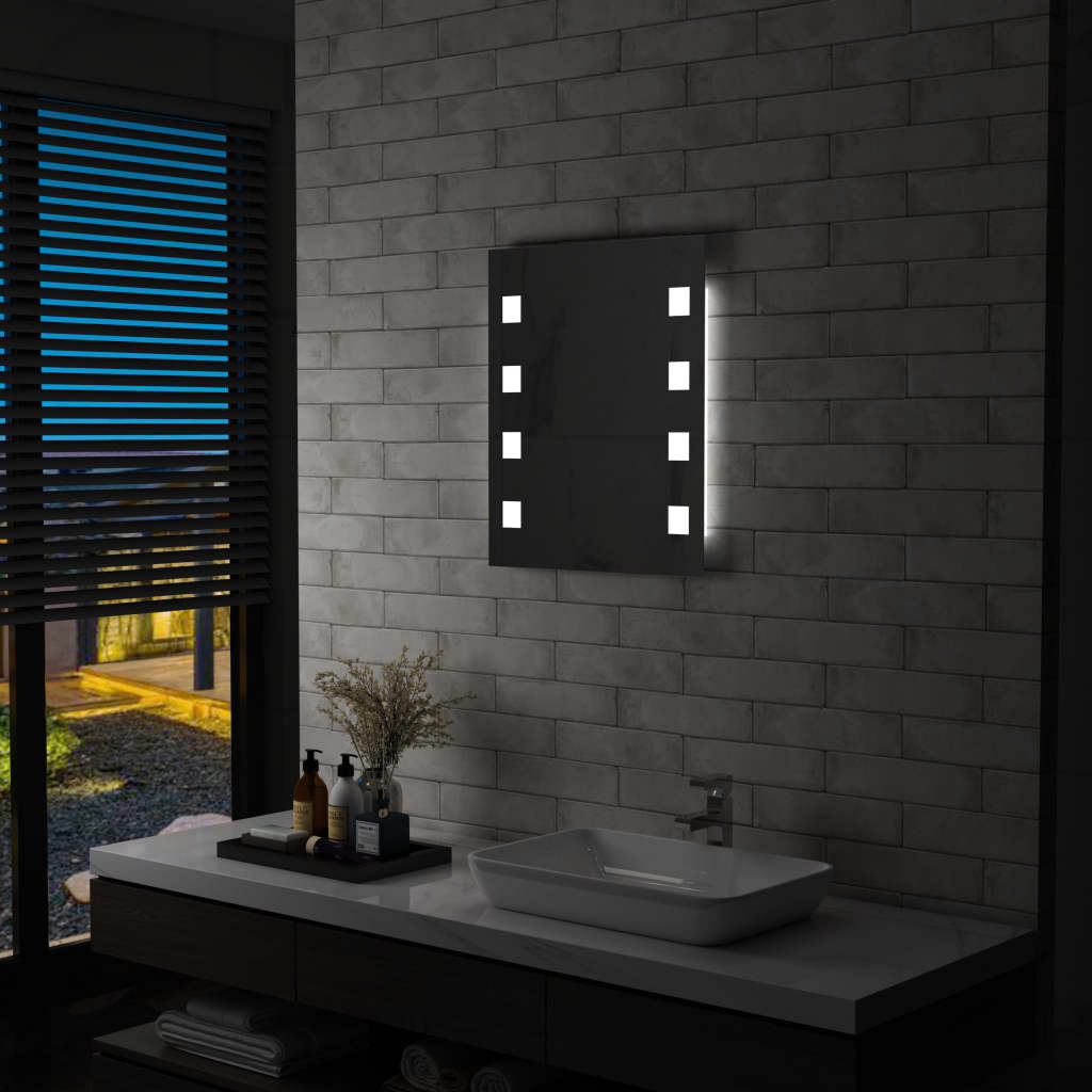 Miroir de salle de bain Vidaxl LED 50x60 cm