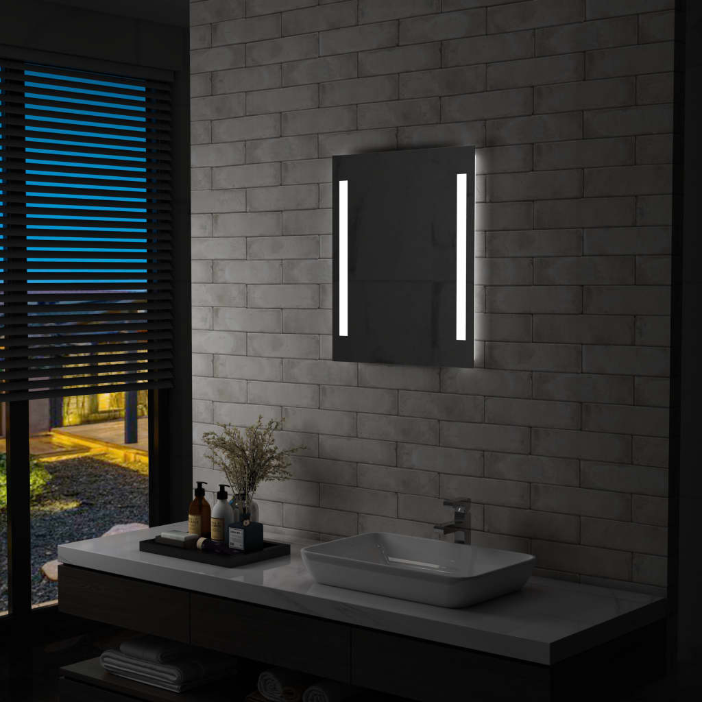 Miroir de salle de bain Vidaxl LED 50x60 cm
