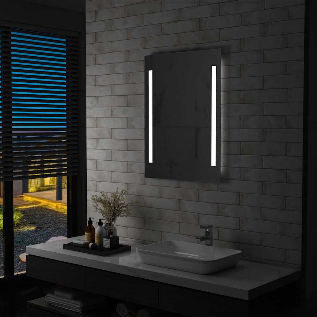 Miroir de salle de bain Vidaxl LED 60x80 cm