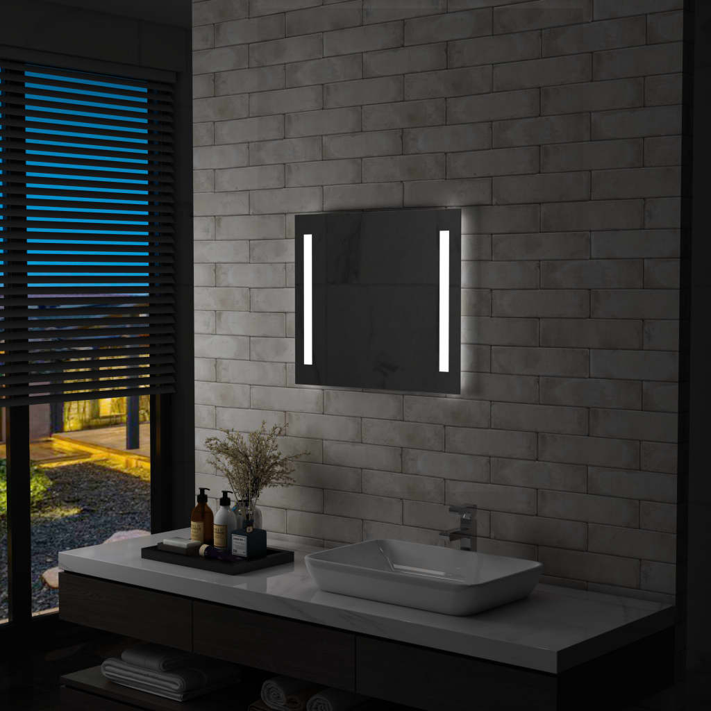 Miroir de salle de bain Vidaxl LED 60x50 cm