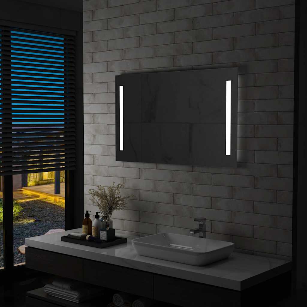 Miroir de salle de bain Vidaxl LED de 100x60 cm