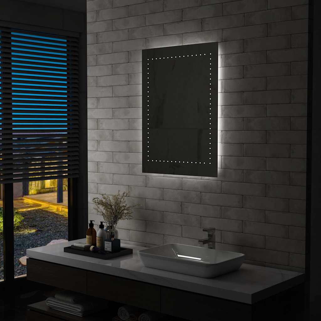 Miroir de salle de bain Vidaxl LED 60x80 cm