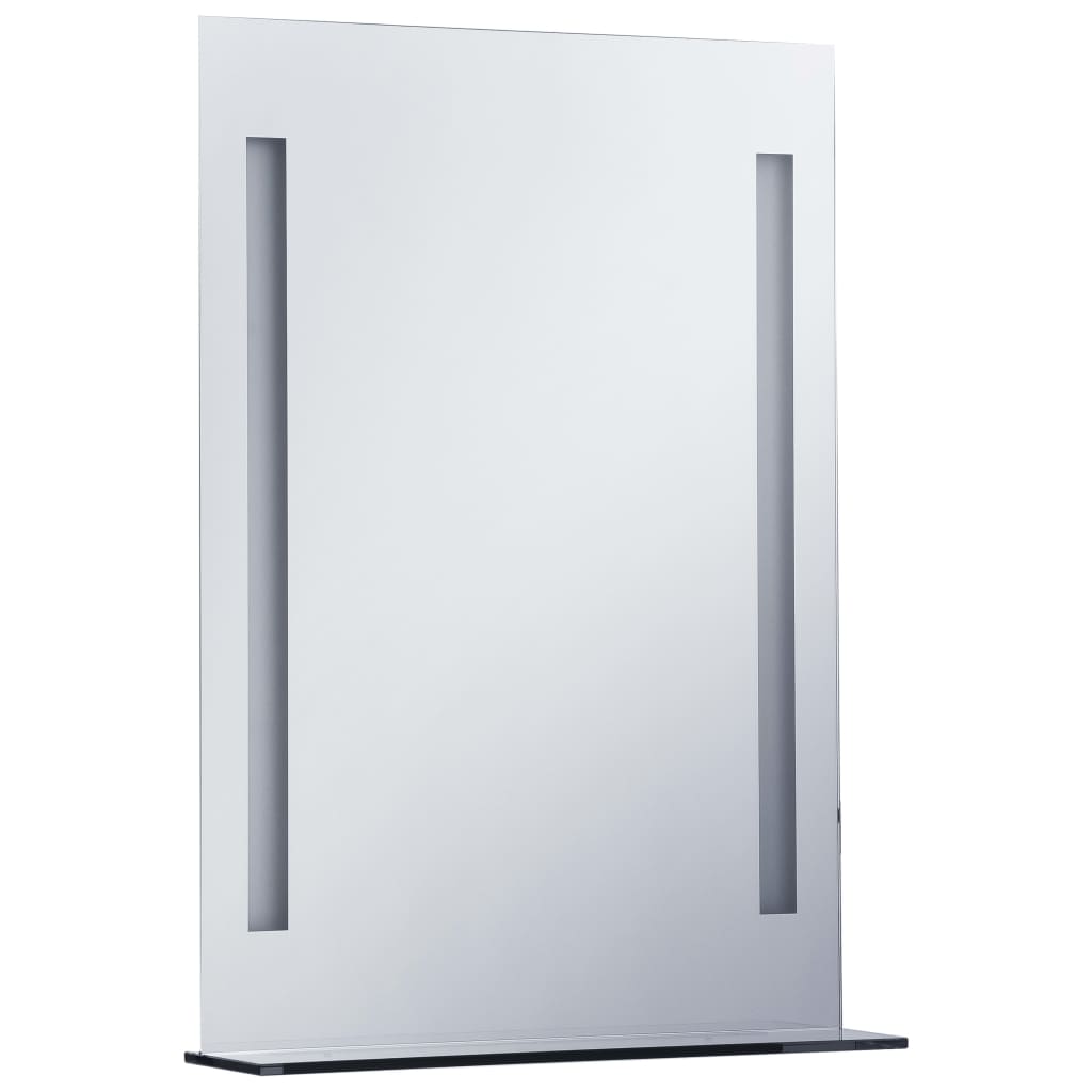 Miroir de salle de bain Vidaxl LED avec étagère 50x70 cm