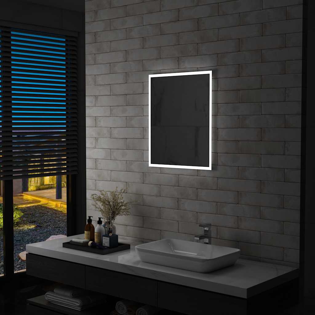 Miroir de salle de bain Vidaxl LED 50x60 cm