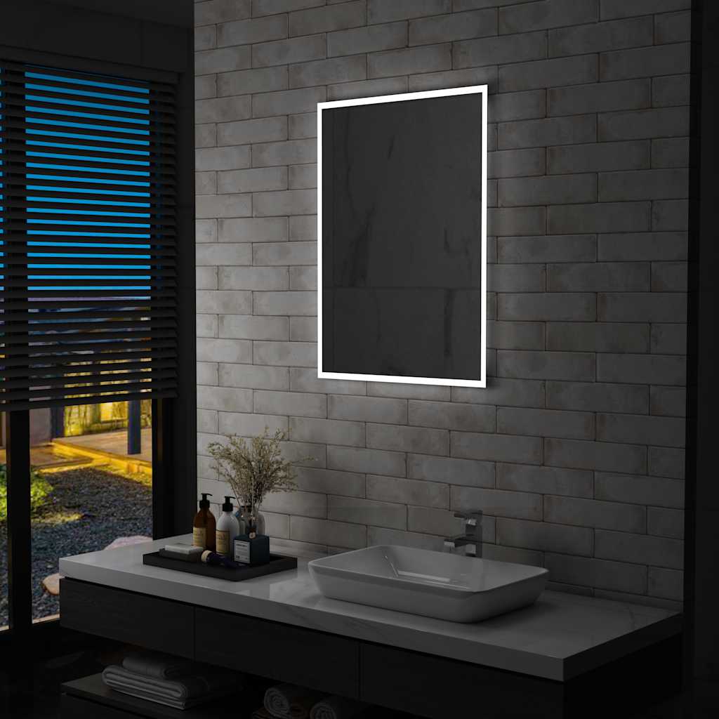 Miroir de salle de bain Vidaxl LED 60x80 cm