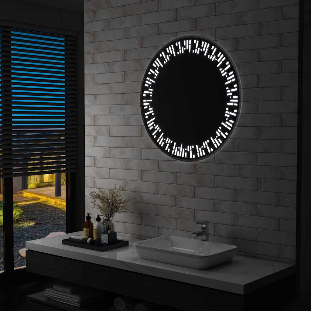 Le miroir de salle de bain Vidaxl a mené 80 cm