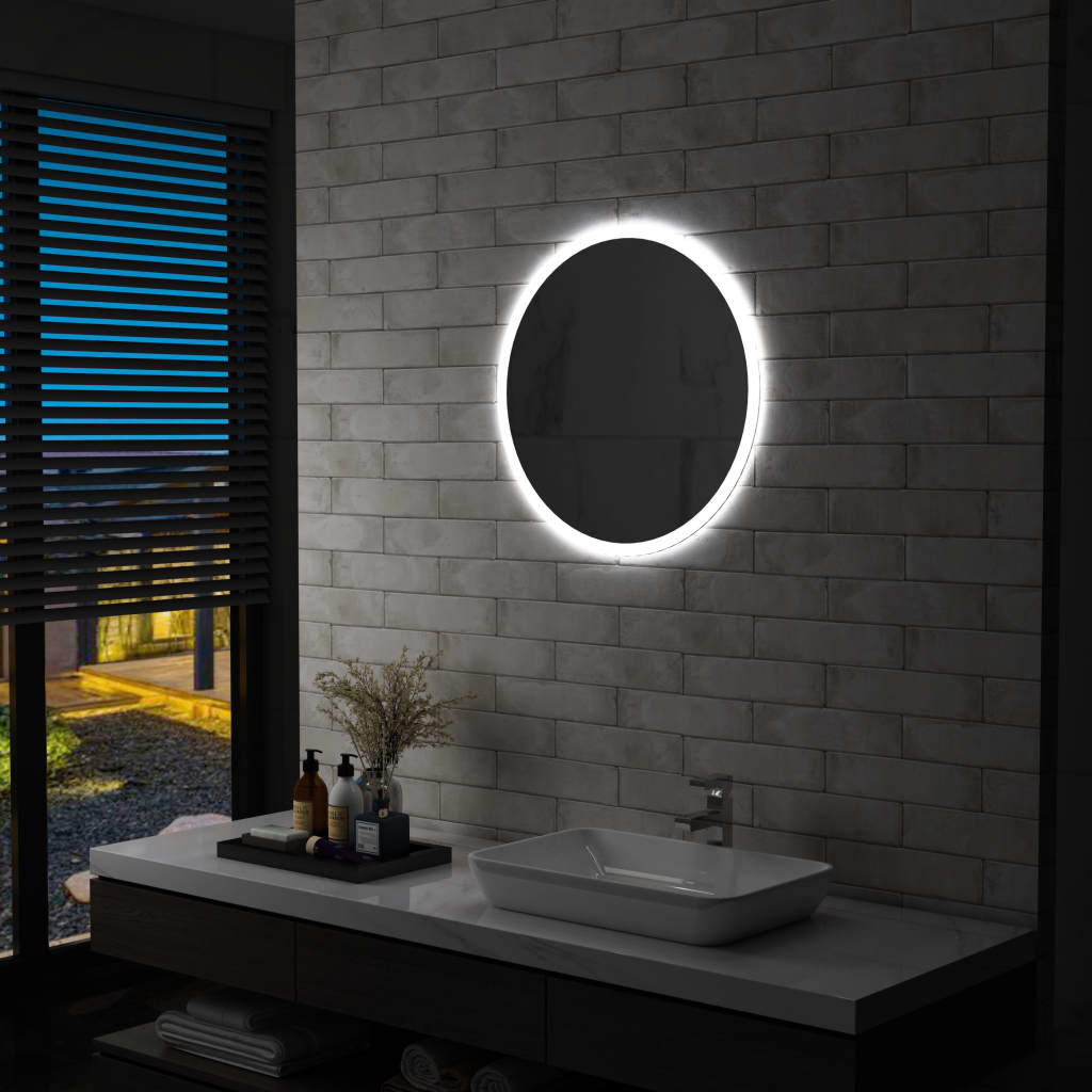 Le miroir de salle de bain Vidaxl a mené 60 cm