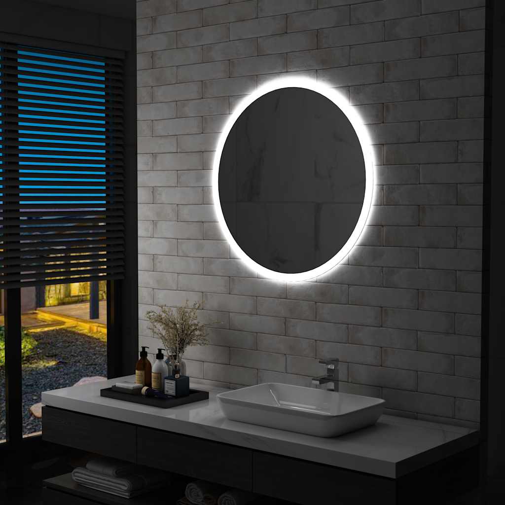 Le miroir de salle de bain Vidaxl a mené 80 cm
