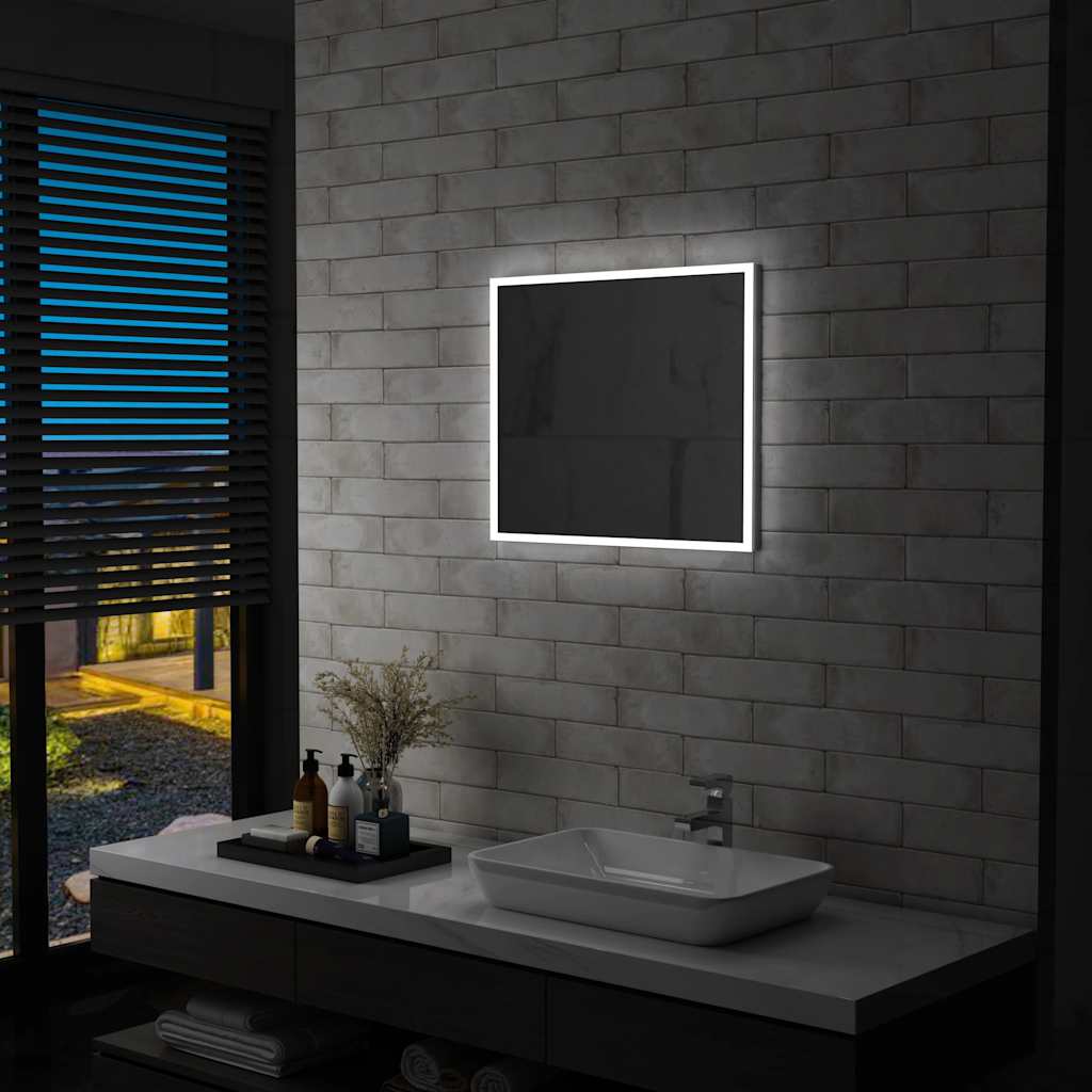 Miroir de salle de bain Vidaxl LED 60x50 cm