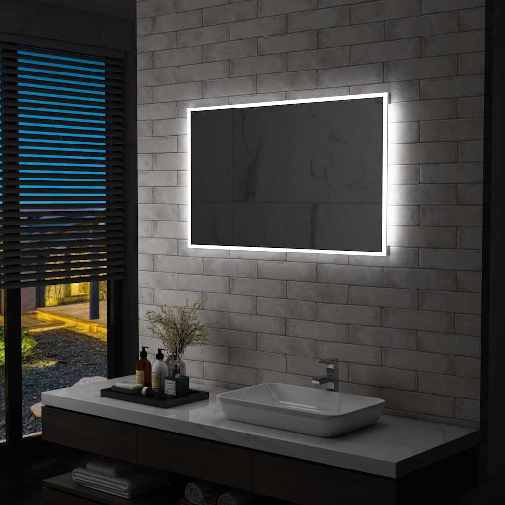 Miroir de salle de bain Vidaxl LED de 100x60 cm