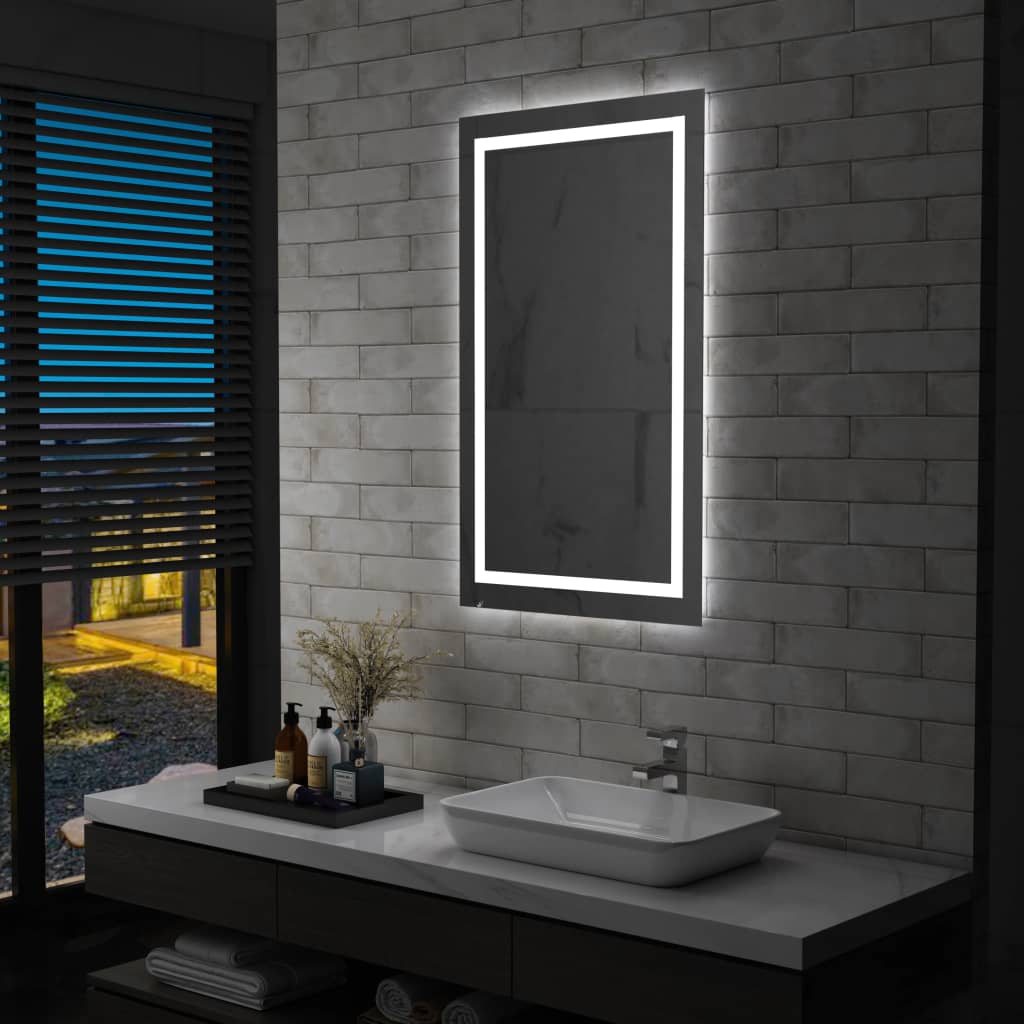 Miroir de salle de bain Vidaxl LED avec capteur tactile 60x100 cm