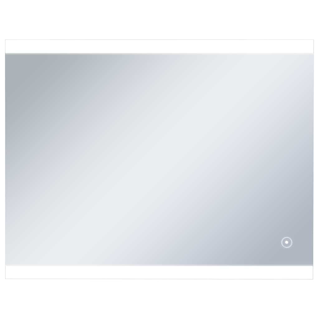 Miroir de salle de bain Vidaxl LED avec capteur tactile 80x60 cm