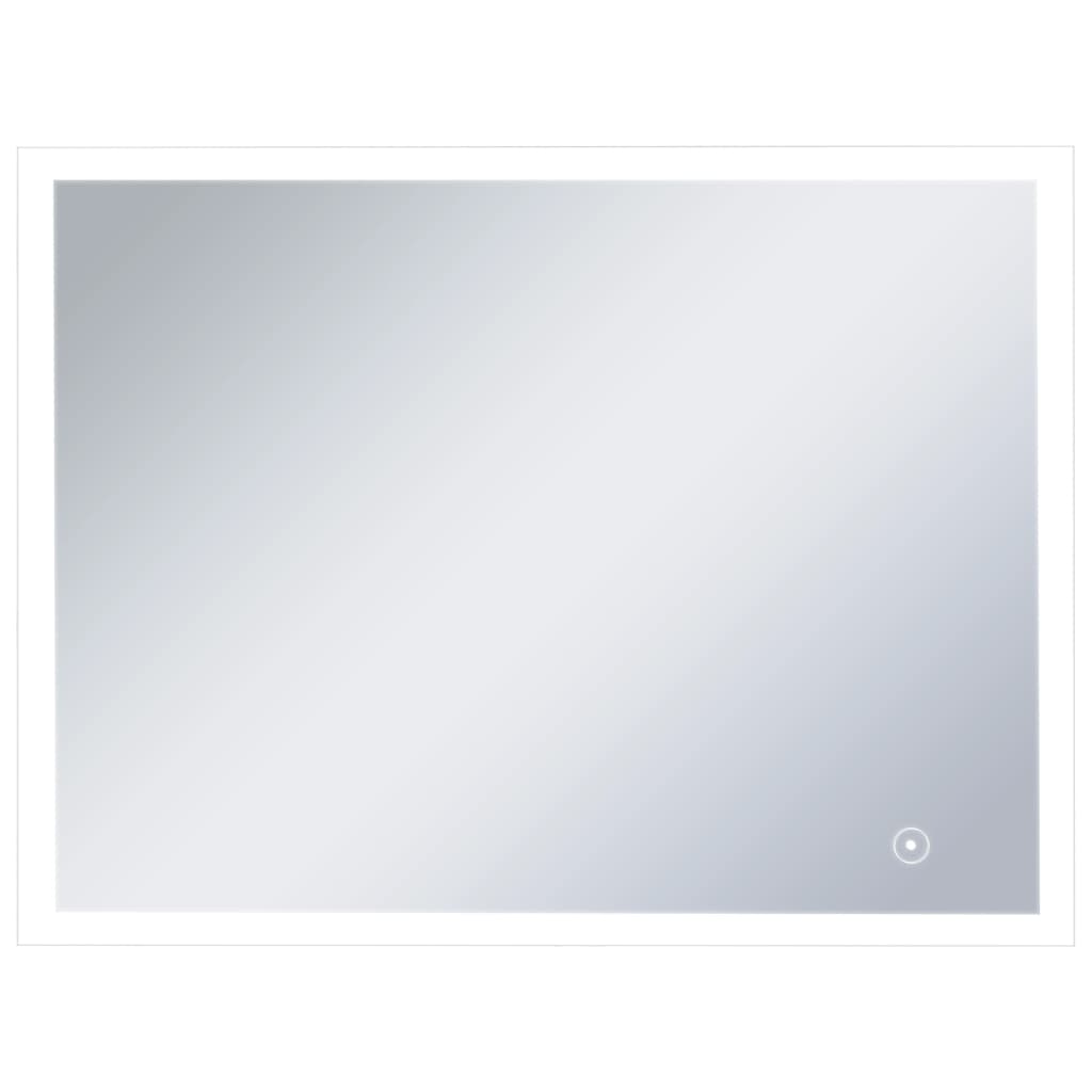Miroir de salle de bain Vidaxl LED avec capteur tactile 80x60 cm