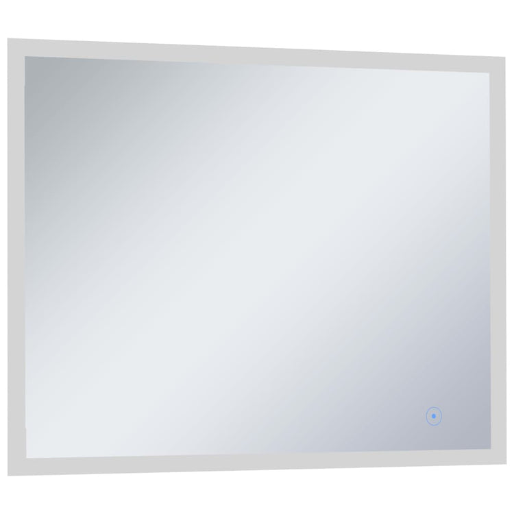 Miroir de salle de bain Vidaxl LED avec capteur tactile 80x60 cm
