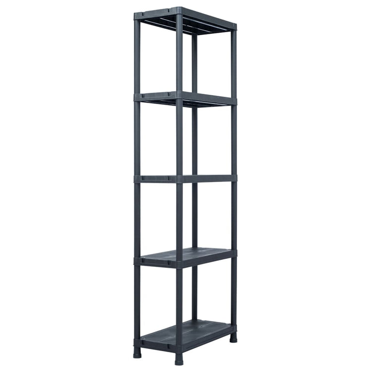 Rack de stockage Vidaxl 125 kg 60x30x180 cm en plastique noir