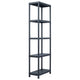 Rack de stockage Vidaxl 125 kg 60x30x180 cm en plastique noir